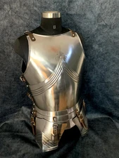 Hand Forged Steel Breastplate: Medieval Knight Armor, LARP Reenactment