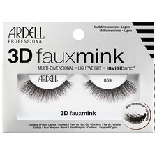 Ardell Professional 3D Faux Mink 859 Eyelashes. Layered and Lightweight. 1 Pair
