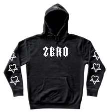 Bam Margera x ZERO Skateboards 3 Star Black Hoodie Sweatshirt
