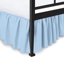 Queen Ruffled Bed Skirt with Split Corners - 12 Inch Drop Hotel Quality Brush...
