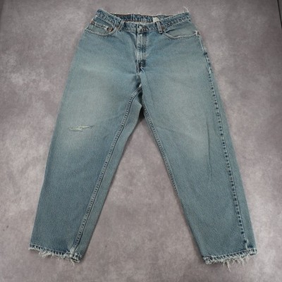 Vintage Levis 560 Loose Fit Tapered Distressed Denim Jeans Mens W34