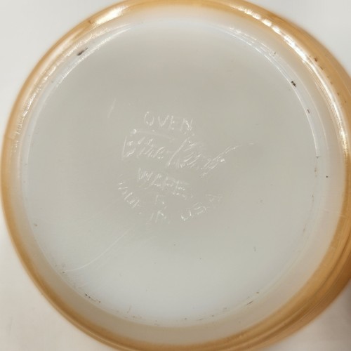 Fire King Oven Ware Peach Luster Beehive Soup Bowl with Lid - Picture 10 of 10