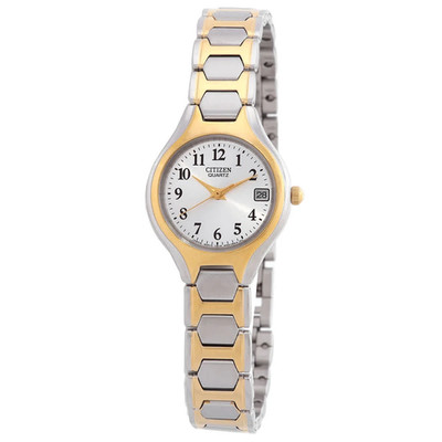 Women's Quartz White Dial Two Tone Stainless Steel Dress Watch EU2254-51A