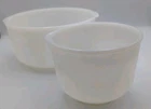 Set of 2 Vintage Sunbeam Glasbake Milk Glass Mixing Bowls 19CJ & 20CJ Mixmaster