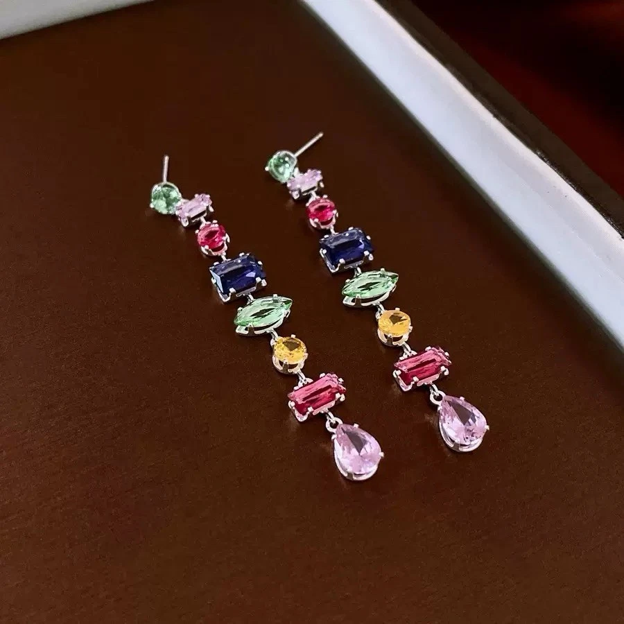 Conjunto de collar de hueso de cristal de Swarovski para mujer con collar de caramelo arco iris Foto 2 de 4