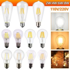 E27 ST64/A60/G45 2/4/6/8W Led Light Bulb Vintage Edison Bulbs Outdoor Home Decor