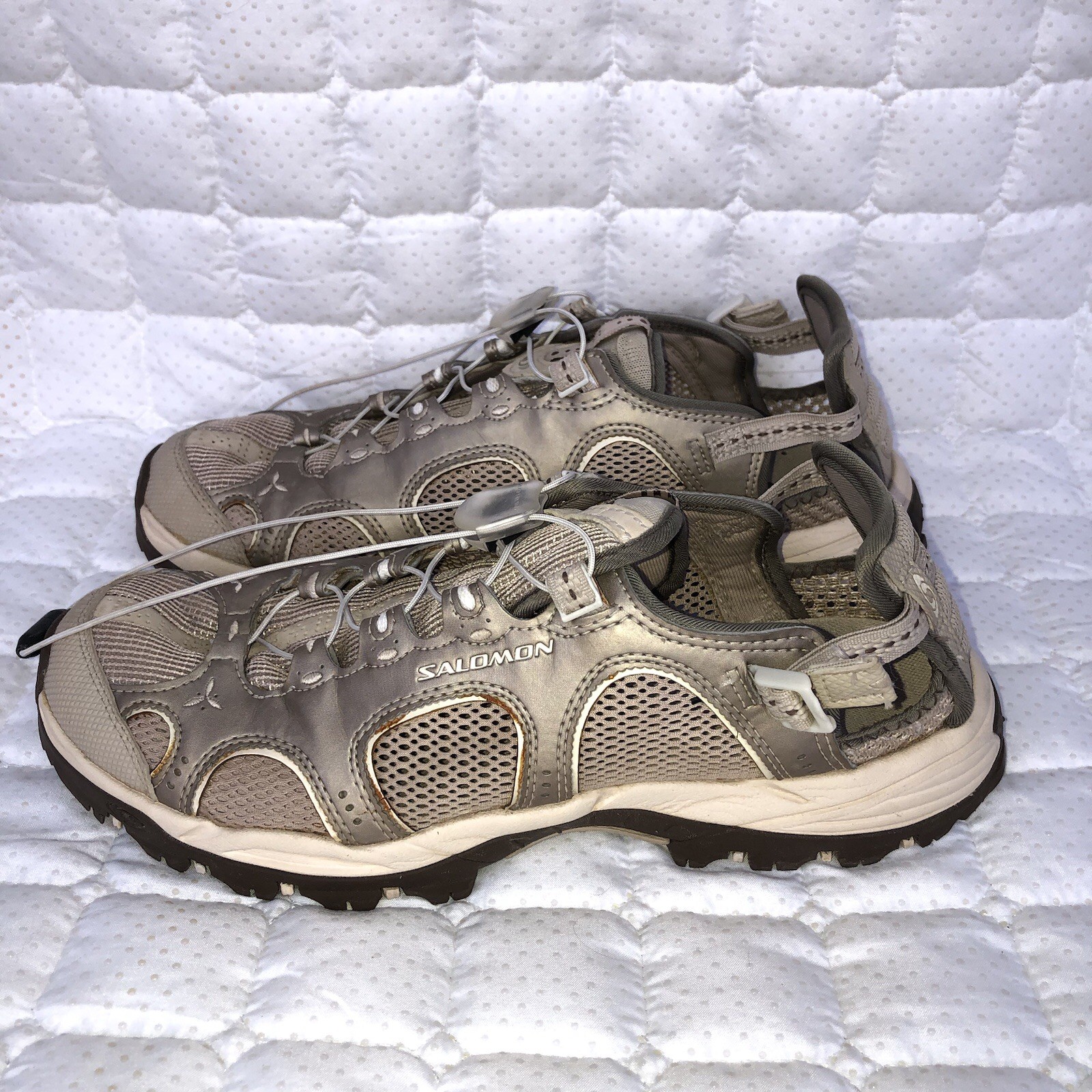 Scarpe da tennis Salomon donna Contagrip acqua escursionismo abbronzate misura 9 5