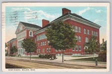High School Malden Massachusetts Postcard