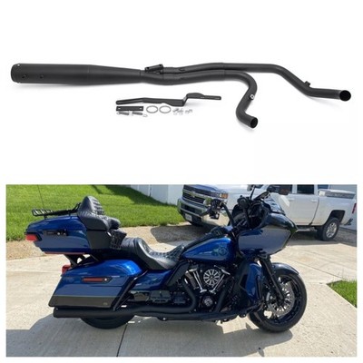 2-in-1 Full Length Exhaust Pipe for Harley Touring M8 Electra Glide 2017-2024 FL