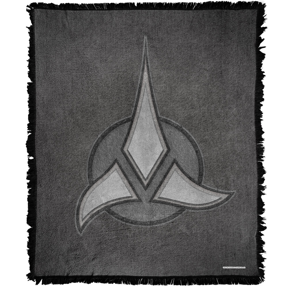 Star Trek Blanket, 50"x60" Klingon Empire Woven Cotton Blend Throw