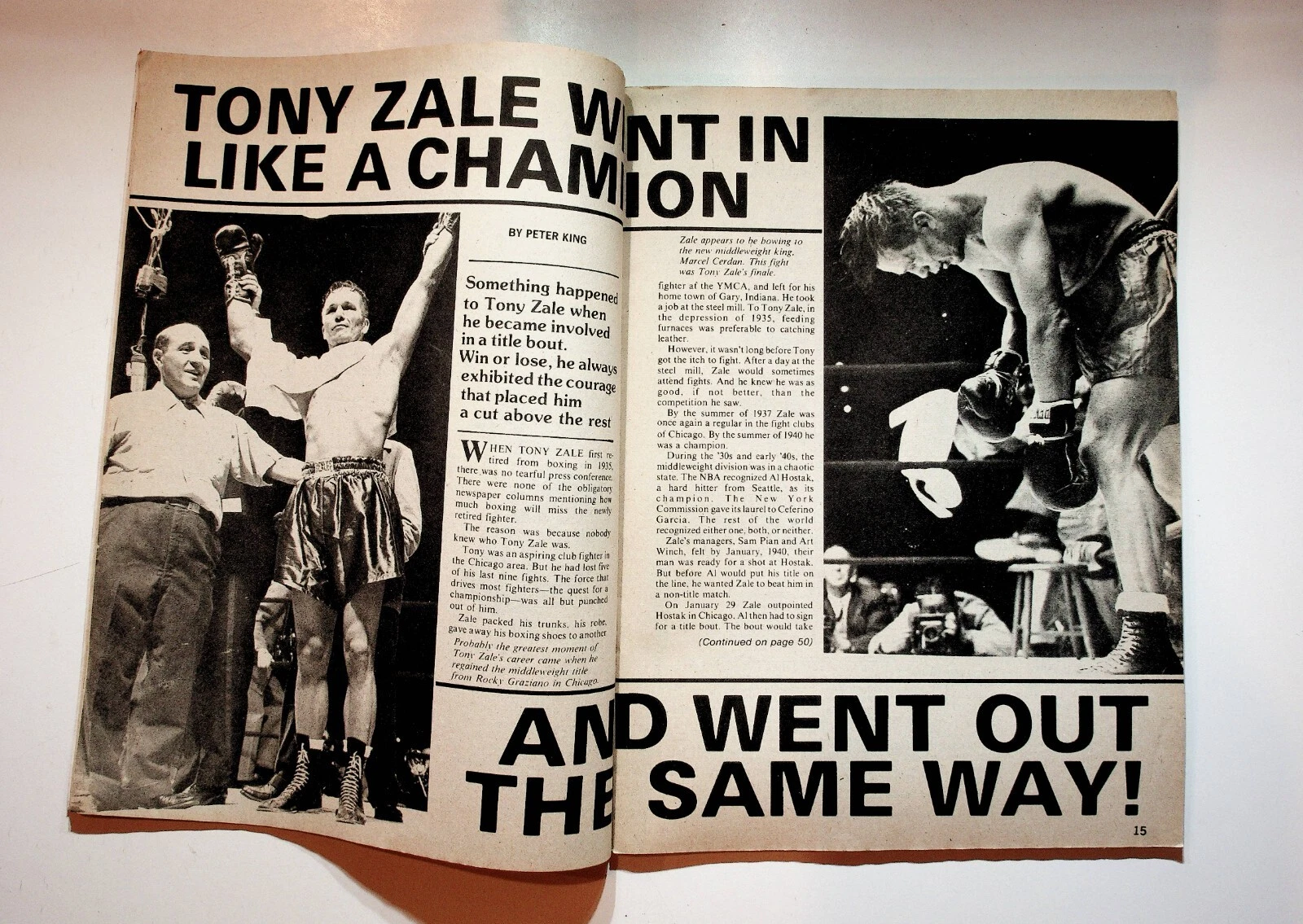 1978 March Big Book Of Boxing Magazine Sonny Liston Ali Tony Zale Randy Sandy - Picture 4 of 7