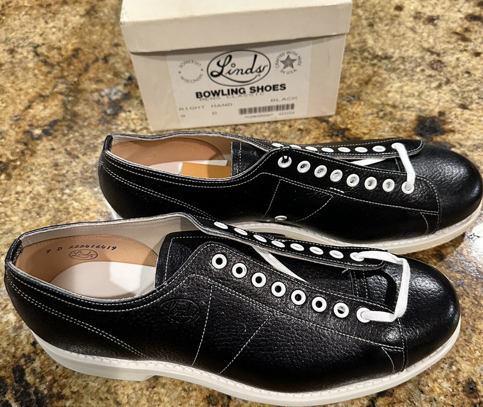 VTG LINDS Classic Black Men’s 9 W Right Hand Bowling Shoes NOS eBay