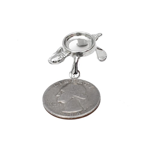 Mini Silver Turtle Display Stand Gemstone Eggs Spheres Marbles Ball Holders - Picture 21 of 49