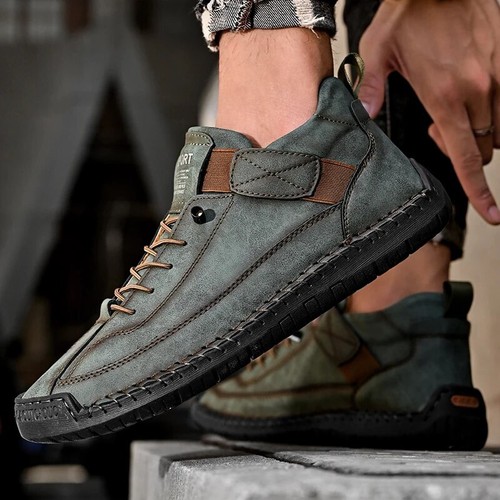 Handmade Leather Shoes Mens Casual Loafers Flat Driving Shoes Slip on Moccasins - Bild 13 von 28
