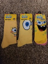 4 Pair of SpongeBob Socks Size 9-13 Crew and Ankle Nickelodeon Patrick