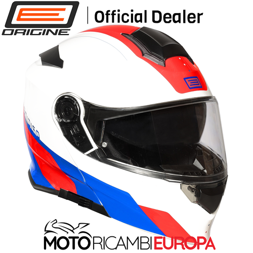 CASCO MODULARE DELTA ORIGINE BASIC DIVISION RED BLUE WHITE VISIERINO  INTERNO | eBay