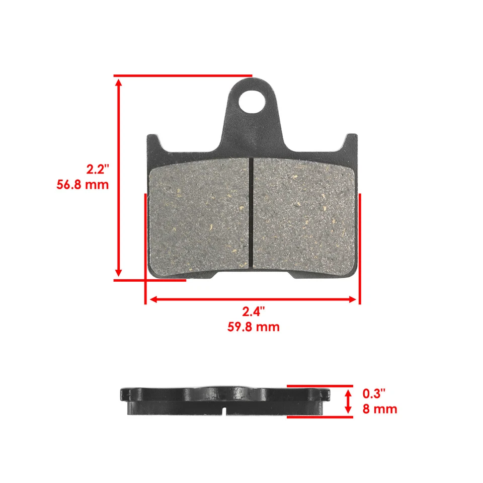 Pastillas de freno delanteras traseras para Kawasaki Concours 14 Concours 14 ABS ZG1400 2008-2018 Foto 2 de 4