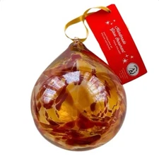 ZORZA handmade teardrop glass Christmas ornament Murano style