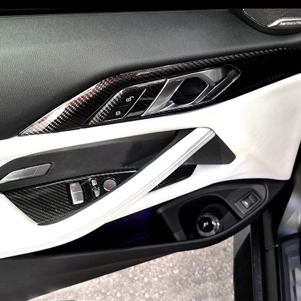 Отделка внутренней дверной ручки из настоящего углеродного волокна для BMW G22 G23 G82 430i M4 - Изображение 2 из 4