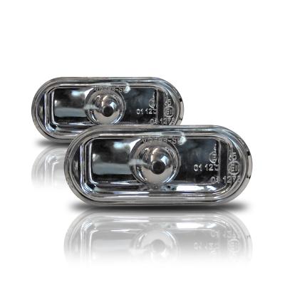 2x clear glass side indicator indicator chrome silver for VW Seat Skoda Ford