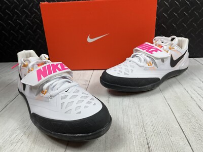 Size 10.5-Nike Zoom Rotational 6 Throwing Track & Field Shoes White 685131-102