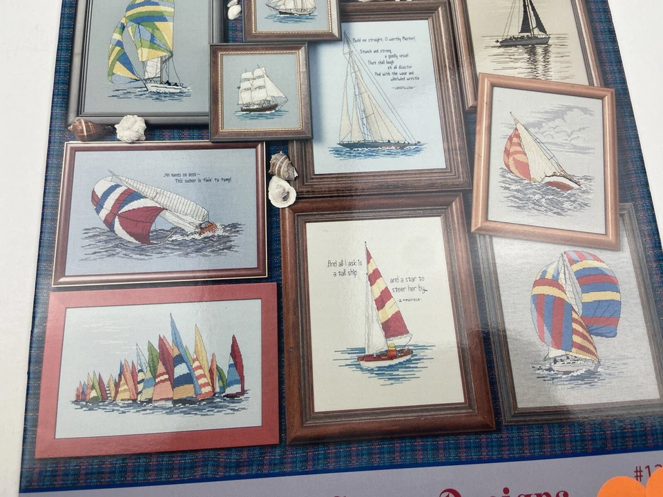 Jeanette Crews Designs Sail Away Counted Cross Stitch Pattern Booklet Nautical - Image 2 of 3