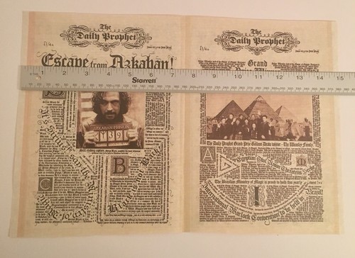 LOT 5 HARRY POTTER HANDMADE QUIBBLER,MARAUDERS MAP,DAILY PROPHETS,QUIDDITCH MAP - Picture 10 of 12
