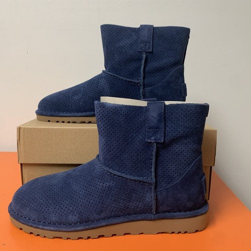 UGG Women's Classic Unlined Mini Perf Boots 1016852W MRI Navy Blue, Size: 5 - Picture 3 of 12