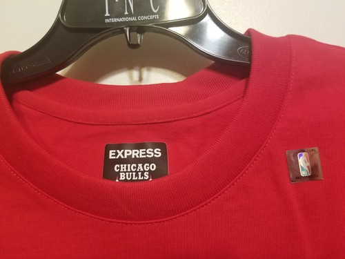 Camiseta EXPRESS Para Hombre Chicago Bulls NBA Bolsillo Peso Pesado, Algodón, Roja, M, Nueva con Etiquetas - Imagen 7 de 11