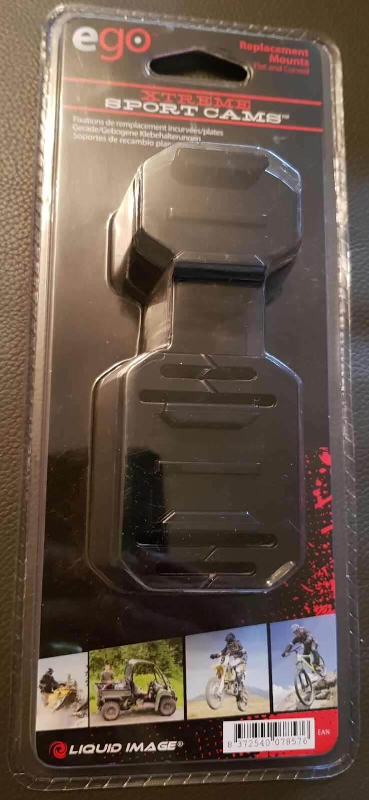 Replacement Adhesive Mounts for""EGO"" Action Cameras,flat and curved Liquid Image