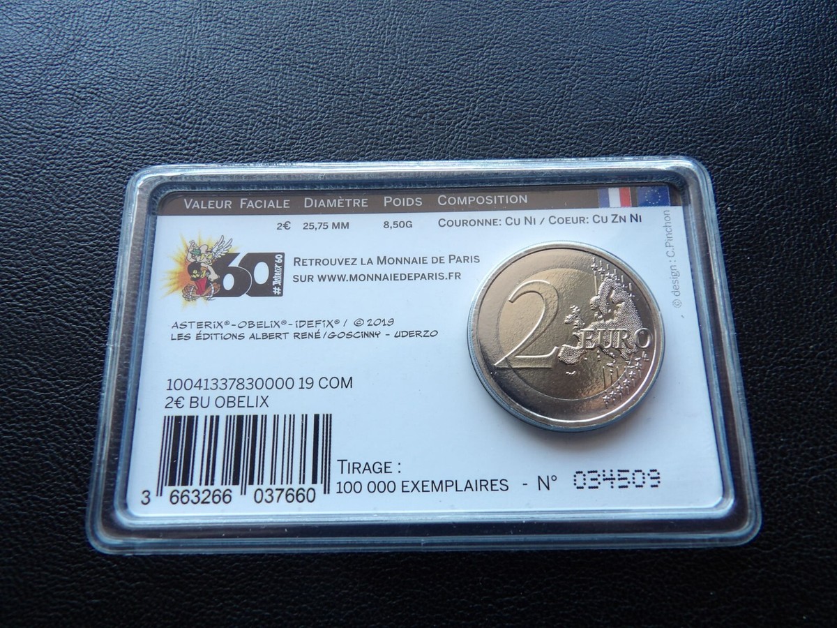 France 2019 RARE 2 euro coin card The 60th anniversary of Asterix