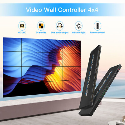 4K HDMI Videowand Controller 4X4 HDMI TV Video Wall Prozessor 16 Display Splice