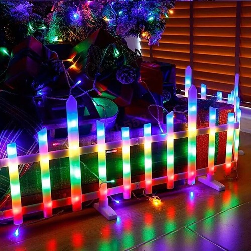 2025 ALL-NEW Solar Powered Garden Fence Lights Outdoor Picket Border Xmas Lamp - Picture 18 of 29