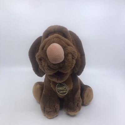 The Heritage Collection Plush Wrinkles Sitting Down Brown Dog