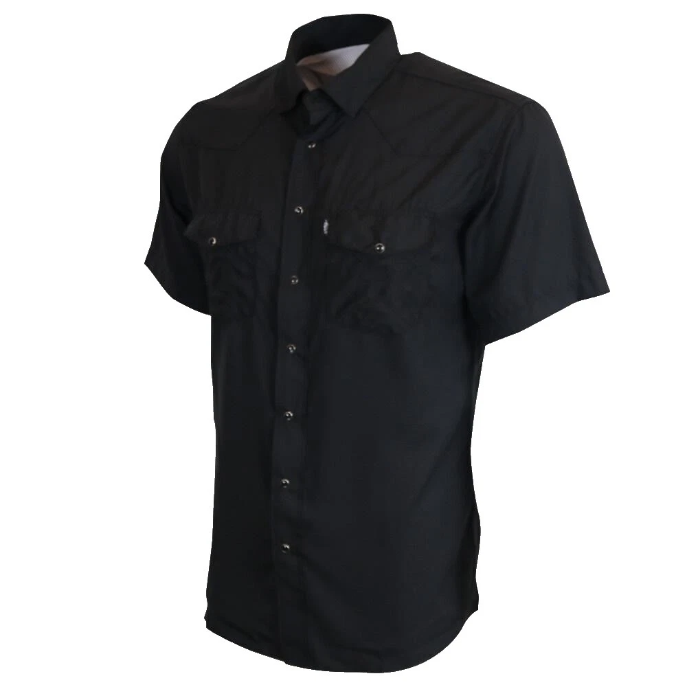Short Sleeve Western Casual Button-Down Shirts for Men