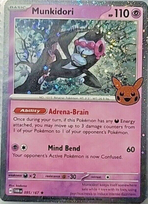 Pokemon Munkidori Trick or Trade 2024 Cosmos Holo - Halloween