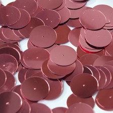 Sequins 20mm Center Hole Rose Pink Metallic Couture Paillettes. Made in USA