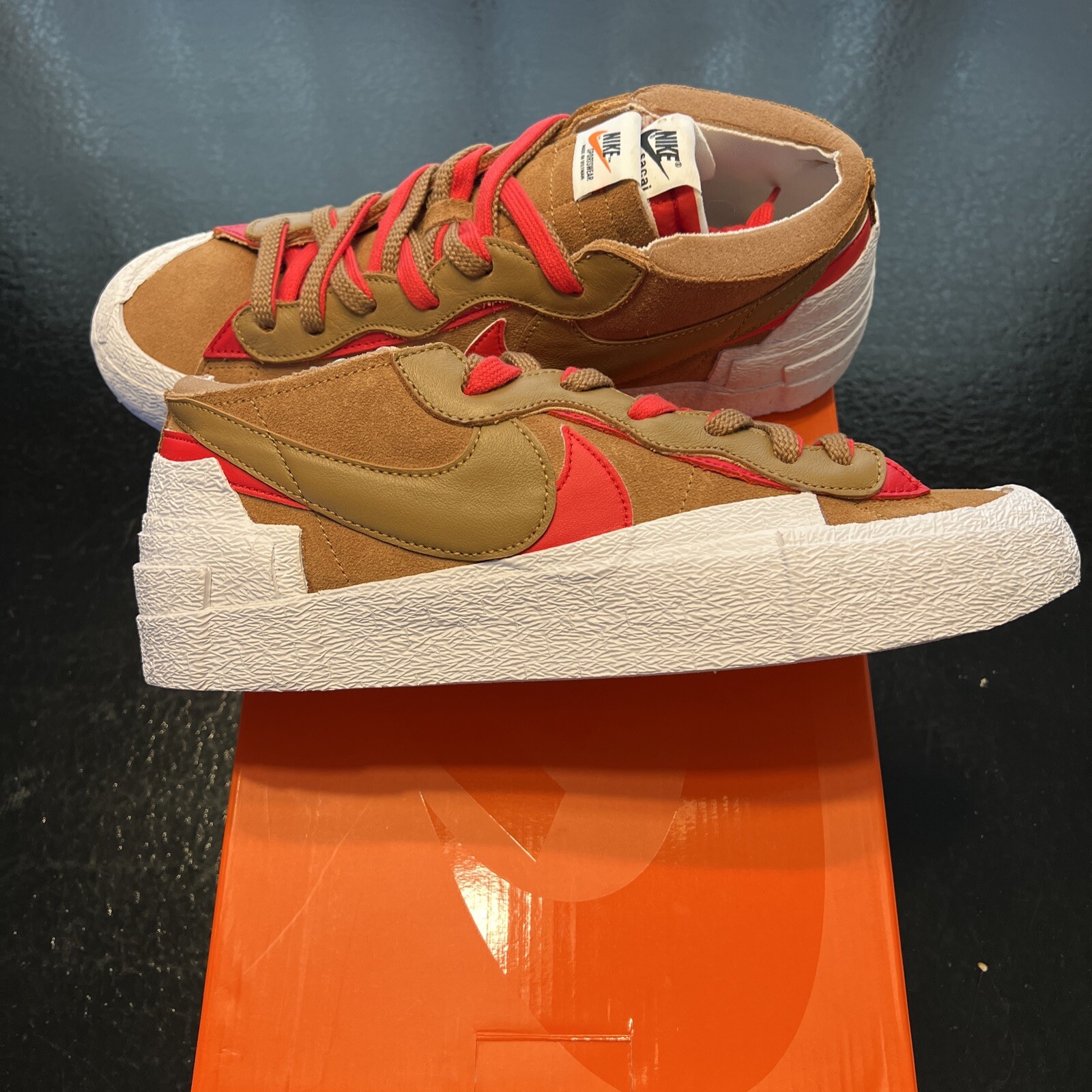 SACAI X NIKE Taglia 12 Nike sacai x Blazer Low British Tan