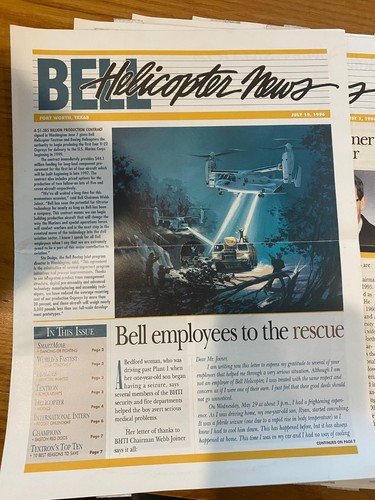 1996 Bell Helicopter News Employee Publications - Picture 13 of 23