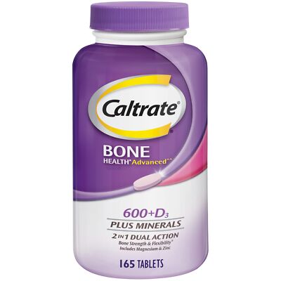 Caltrate 600 Plus D3 Minerals Calcium and Vitamin D Supplement Tablets 165 Count
