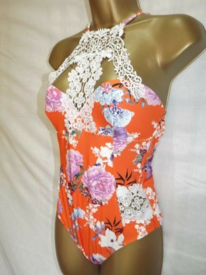 river island orange swimsuit