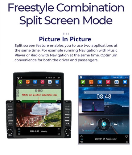 9.7'' Vertical Android 14 4+32GB Car Stereo Radio GPS Navi For Ford Ka 2008-2014 - Picture 6 of 23