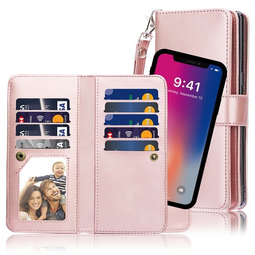 Women's wallets ladies Leather Wristlet organizer for iPhone 12 Pro Max XR X 7 8 - Picture 1 of 16