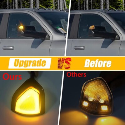 Amber DRL and turn signal lights for tow mirrors