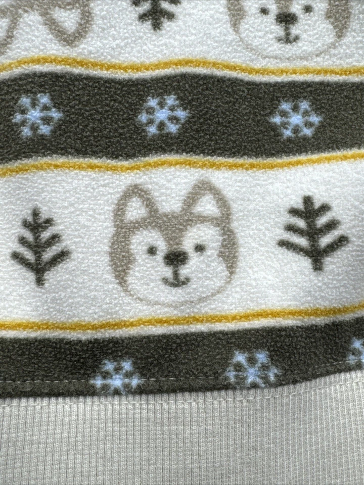 Carter’s Verde Marrón Lobos Vellón 2 Piezas Conjunto Suéter Pantalones Talla 18 Mos Foto 4 de 4