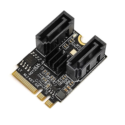 M.2 A+E Key To 2 Port SATA Extende Card M2 To Sata3.0 Expansion Key-A Key-E M.2