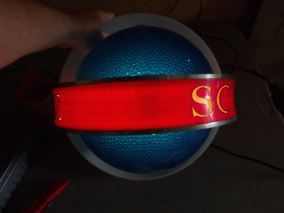 Old Vintage Schlitz Beer Rotating Blue Saturn Globe Lighted Sign