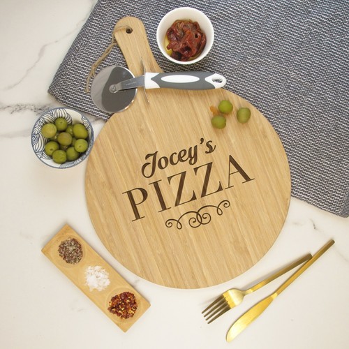 Personalised Pizza Paddle Board Pizzeria 31cm Chopping Board Birthday Gift - Picture 22 of 28