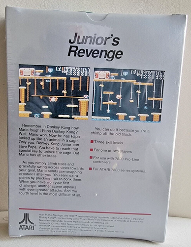 Donkey Kong Junior Atari 7800 Game Cart Complete in Box; Open/Tested/NTSC CX7849 - Picture 2 of 6