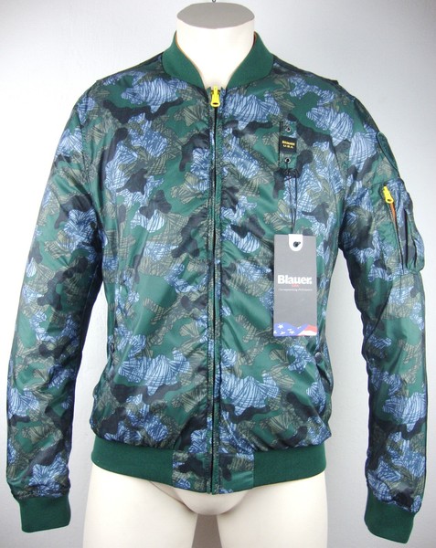 Blauer Usa Jacke Wendejacke Windbreaker ÜBergangsjacke Blouson Gr.L Neu+Etikett-image